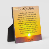 Jolie Plaque de poème Merci "À ma mère" (Recto)