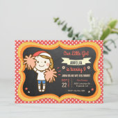 Jolie Pom-pom girl Fille Anniversaire Invitation (Debout devant)