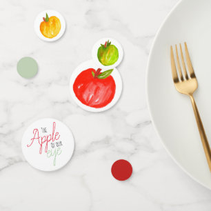 Jolie pomme automne enfant anniversaire confetti