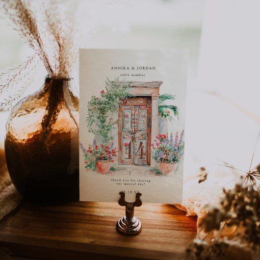 Jolie porte d'entrée mexicaine | Carte de numéro d