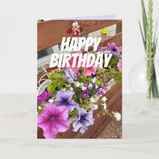 Jolie Pretty Purple & Pink Petunias Garden Carte d