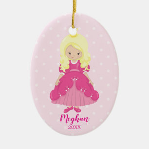 Jolie princesse blonde Ornement de Noël