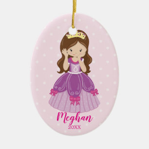 Jolie princesse brune Ornement de Noël