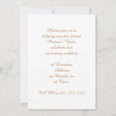 Jolie princesse Douche nuptiale Invitations (Dos)