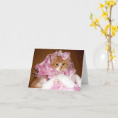 Jolie princesse Kitten - carte vierge de note (Fleur jaune)