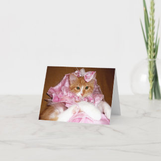 Jolie princesse Kitten - carte vierge de note