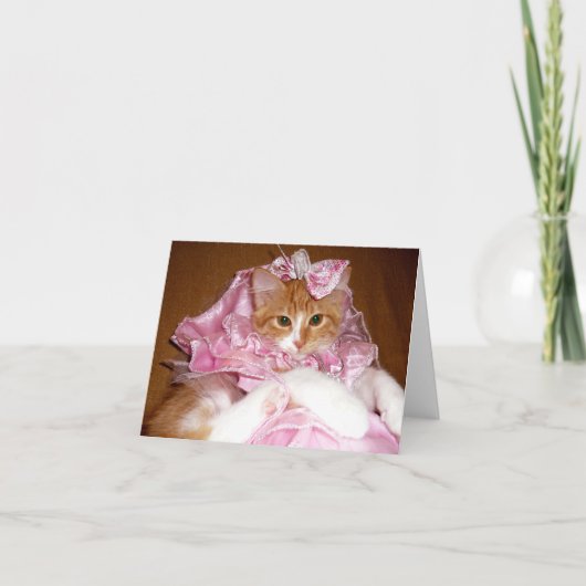 Jolie princesse Kitten - carte vierge de note (Devant)