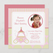 Jolie princesse Photo Birthday Invitation (Devant / Derrière)
