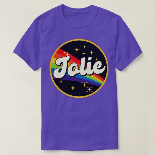 Jolie Rainbow in ruimte  stijl T-shirt (Design voorkant)
