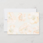 Jolie Red Poppies mariage floral carte RSVP (Dos)