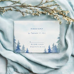 Jolie réponse rsvp de mariage des pins d'hiver<br><div class="desc">Célébrez votre amour au milieu des pins vertigineux et la beauté tranquille de la forêt avec nos cartes de réponse RSVP mariage inspirées par la forêt. Ces cartes élégantes et rustiques présentent des pins bleus doux contre un arrière - plan de lavage à l'aquarelle, donnant le ton parfait pour votre...</div>