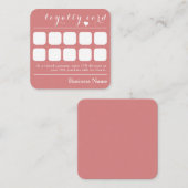 JOLIE ROSE 10 PUNCH CARTE DE RÉCOMPENSE DE LOYAUTÉ (Devant / Derrière)