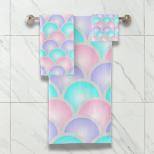 jolie rose aqua bleu pastel écailles de sirène