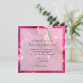 Jolie rose azalea fleurs invitations mariage (Debout devant)