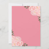 Jolie Rose fille Baptême Christening Invitation (Dos)