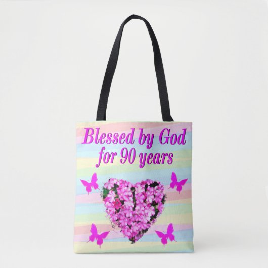 JOLIE ROSE FLORALE 90E SAC FOURRE-TOUT D'ANNIVERSA (Devant)