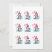 Jolie Rose Girl Sea Otter Invitation Anniversaire (Dos)