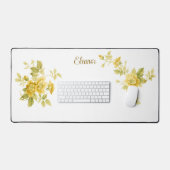 Jolie rose jaune d'or avec nom (Clavier et souris)
