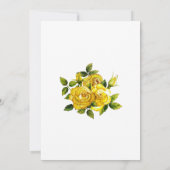 Jolie Rose Jaune Floral Douche nuptiale Invitation (Dos)