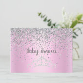 JOLIE ROSE MODERNE BABY SHOWER CRISTAL INVITATION (Debout devant)