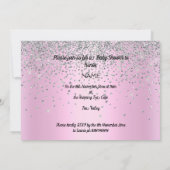 JOLIE ROSE MODERNE BABY SHOWER CRISTAL INVITATION (Dos)
