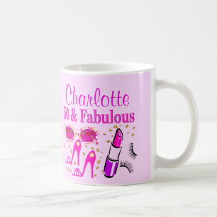 JOLIE ROSE PERSONNALISÉE 50E ANNIVERSAIRE MUG