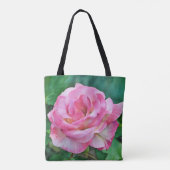 Jolie rose rose dans un Sac fourre-tout d'art des (Dos)