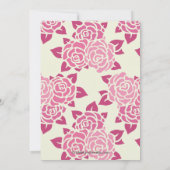Jolie rose rose Roses Invitation à la douche nupti (Dos)