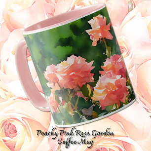 Jolie rose rose Roses Jardin Art Mug Cup