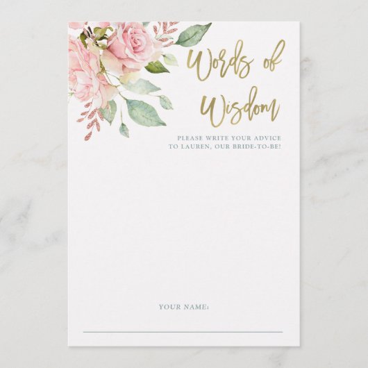 Jolie rose Roses | Carte Fête des mariées (Devant)