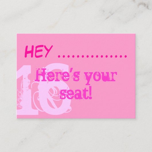 Jolie rose Sweet 16 cartes de la fête (Devant)