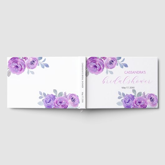 Jolie Rose Violette de Feuillage Floral Baby Showe (Complet)