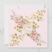 Jolie Roses Rose nuptiale Invitation à la douche (Dos)