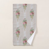 Jolie roses roses victoriennes et dentelle blanche (Serviette à main)