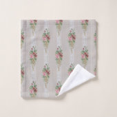 Jolie roses roses victoriennes et dentelle blanche (Gant de toilette)