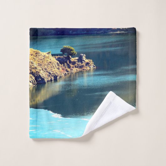Jolie scène d'eau lave linge (Gant de toilette)