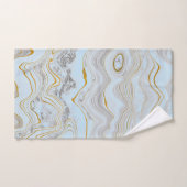 Jolie serviette de bain en marbre bleu doré (Serviette à main)