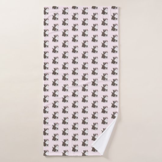 Jolie serviette de bain pour chats (Serviette de bain)