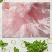 Jolie serviette de cuisine rose pâle (Plié)