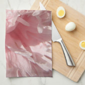 Jolie serviette de cuisine rose pâle (Quart Plié)