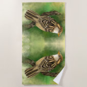 Jolie serviette de plage Bird Little Sparrows (Devant)