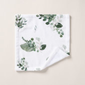 JOLIE SERVIETTE DE SAGE BLANC BOTANIQUE (Gant de toilette)