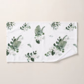 JOLIE SERVIETTE DE SAGE BLANC BOTANIQUE (Serviette à main)