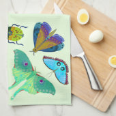 Jolie serviette de thé de cuisine papillon et papi (Quart Plié)