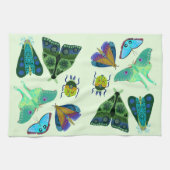 Jolie serviette de thé de cuisine papillon et papi (Horizontal)