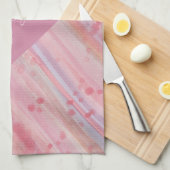 Jolie serviette de thé rose (Quart Plié)