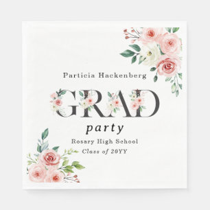 Jolie serviette en papier personnalisée pour GRADU