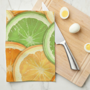 Jolie serviettes de cuisine agrumes