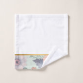 JOLIE SERVIETTES DE SALLE DE BAINS BLEU FLEURIE AU (Gant de toilette)