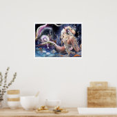 Jolie sirène dans la mer Poster (Cuisine)